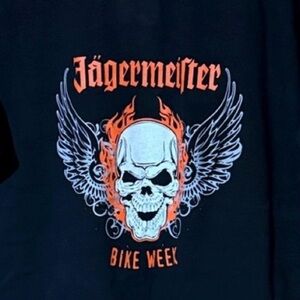 Jagermeister Black Tee with Skull Design
